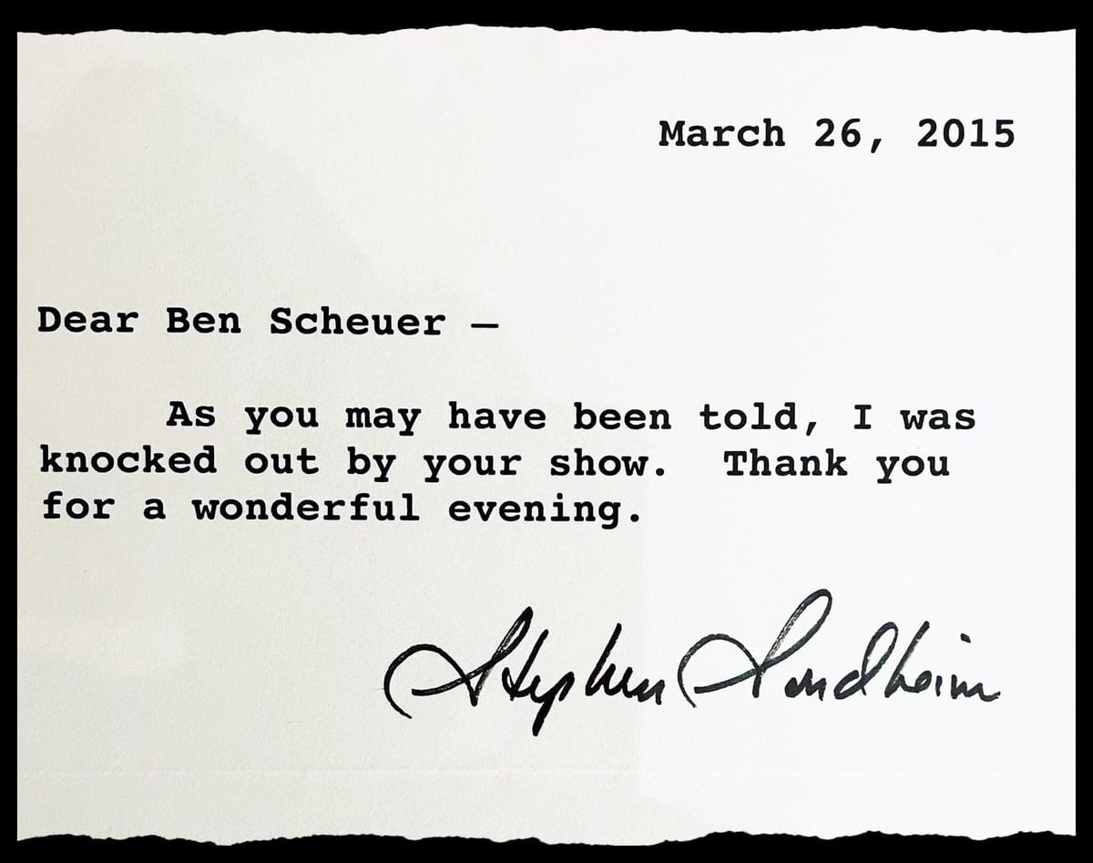 sustenance and sondheim