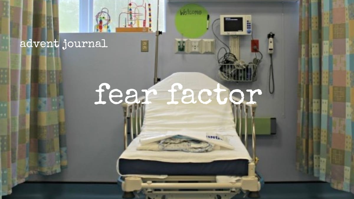 advent journal: fear factor