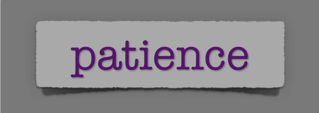lenten journal: patience