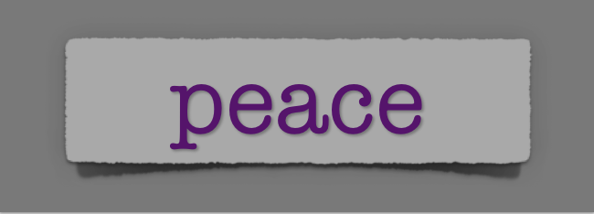 lenten journal: peace