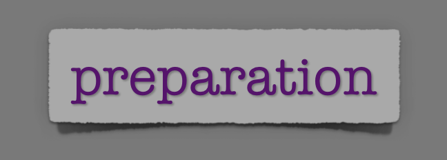 lenten journal: preparation
