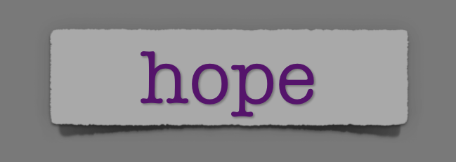 lenten journal: hope