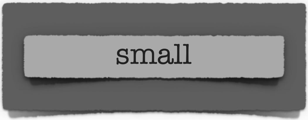 lenten journal: small
