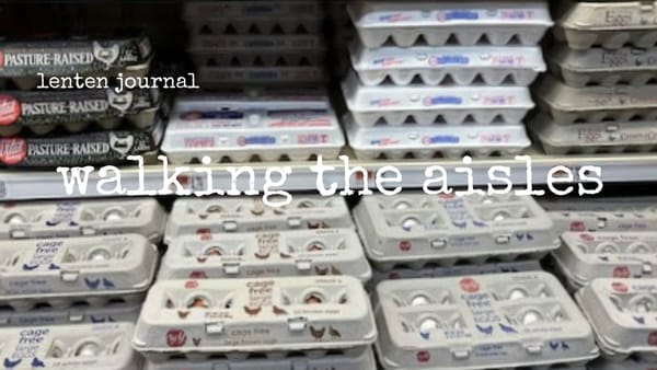lenten journal: walking the aisles