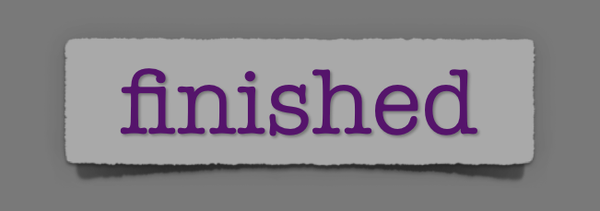 lenten journal: finished