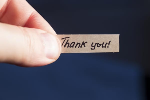 lenten journal: thank you