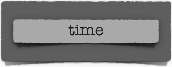 lenten journal: time